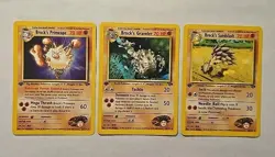 Pokemon Brock's Primeape-Graveler-Sandslash Gym Challenge 1st Edition!! all 3!!! - Image 1