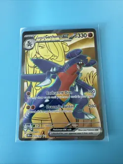 Pokemon TCG CYNTHIA’S GARCHOMP EX 215/182 SV Destined Rivals Ultra Rare - Image 1