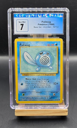 Pokemon Poliwag 1999 Base Set 59/102 CGC 7 - Image 1