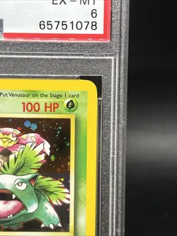 2000 Pokemon Black Star Promo Venusaur Holo. #13 Ex Mint, PSA 6 - Image 2