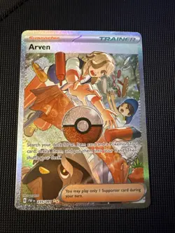 Arven 235/091 SV: Paldean Fates Holo Full Art Pokemon TCG NM+ - Image 1