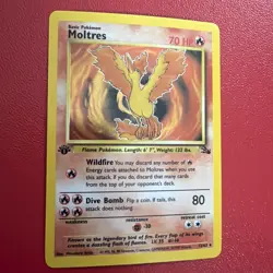 1999 Moltres 12/62 *1st Edition* Fossil Holo Rare - Vintage Pokemon TCG WoTC - Image 1