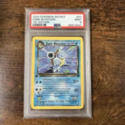 2000 Pokemon 1st Edition Rocket Dark Blastoise PSA 9 MINT #20 Base - Image 1