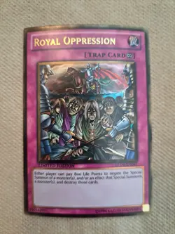 Royal Oppression GLD4-EN047 - Gold Rare - Limited Edition - NM - Yugioh TCG - Image 1