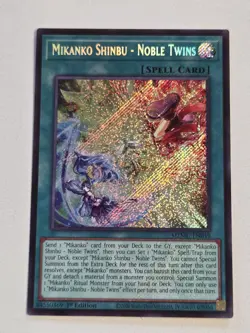 Mikanko Shinbu - Noble Twins MZMU-EN019 Secret Rare Yugioh Maze of Muertos Mint - Image 1