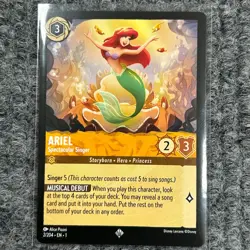 Disney Lorcana The First Chapter Ariel Spectacular Singer 2/204 Super Rare NM - Image 1