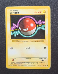 Pokemon Card - Voltorb Base Set (Shadowless) 67/102 Common MP/LP - Image 1