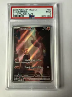 Pokemon TCG Charmander IR Scarlet & Violet 151 Card 168/165 PSA 9 Mint - Image 1