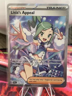 Pokemon TCG Lisia's Appeal Full Art Trainer Card 234/191 Surging Sparks - Image 1