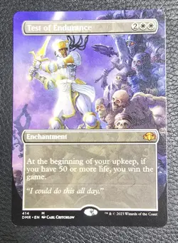 Test of Endurance (Borderless) Dominaria Remastered Regular MTG NM Magic Card - Image 1