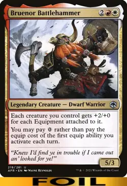 Bruenor Battlehammer ** FOIL ** #219 - Forgotten Realms AFR - CUC NM MTG - Image 1