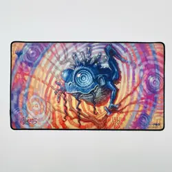 Signed Psychic Frog Playmat Artist Chuck Lukacs MTG Borderless New Limited Rare - Image 1