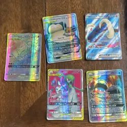 Pokemon GX Tag Team Holo Lot - 5 Cards Eevee Snorlax Muk Machamp Sylveon - Image 1