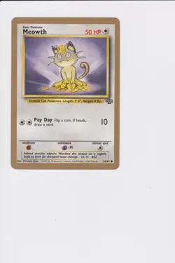 Pokemon Meowth 56 / 64 Jungle Fruit Rollup Gold Border Promo - Image 1