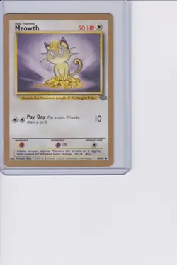 Pokemon Meowth 56 / 64 Jungle Fruit Rollup Gold Border Promo - Image 3