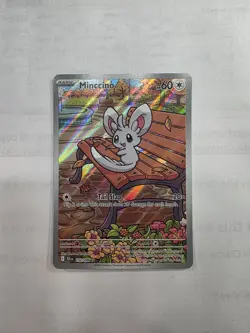 Pokemon Minccino 152/086 SV Black Bolt Illustration Rare Card NM Condition - Image 3