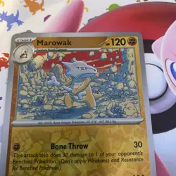 Pokemon 151 Scarlet Violet REVERSE HOLO FOIL Card Marowak 105/165 - Image 2