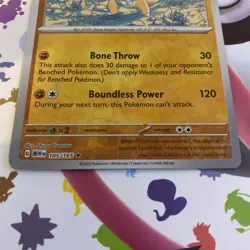 Pokemon 151 Scarlet Violet REVERSE HOLO FOIL Card Marowak 105/165 - Image 3