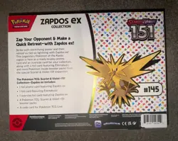 🌟NEAR MINT Pokemon TCG Scarlet & Violet 151 Zapdos EX Collection Box NEW SEALED - Image 2