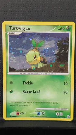 TURTWIG COSMOS HOLO 103/130 DIAMOND AND PEARL PROMO POKEMON ENGLISH LP #2 SWIRL - Image 1