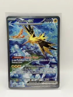 Pokemon TCG Zapdos EX 202/165 Scarlet & Violet 151 Rare Holo SIR Excellent+ !! - Image 1