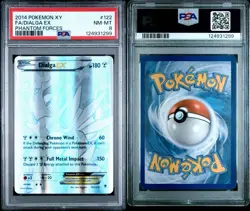 2014 POKEMON XY PHANTOM FORCES #122 FULL ART/DIALGA EX PSA 8 - Image 3