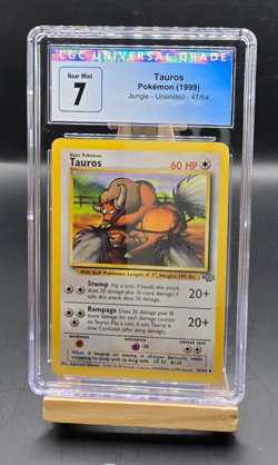 Pokemon Tauros 1999 Jungle 47/64 CGC 7 - Image 1