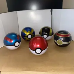 Pokemon Pokeball Tins Great, Ultra, Luxury, Quick Ball Lot Of 5 (EMPTY) - Image 1