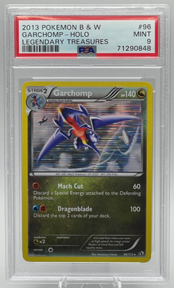 2013 POKEMON BLACK & WHITE LEGENDARY TREASURES #96 GARCHOMP-HOLO PSA 9 MINT - Image 1
