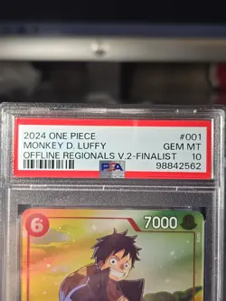 Monkey D Luffy Offline Regional Finalist PSA 10 Gem Mint P-001 One Piece CCG - Image 2