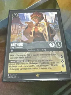 1x Arthur - King Victorious - 194/204 - Legendary NM-Mint Disney Lorcana: Shimme - Image 1