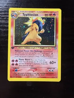 Typhlosion Holo 1st Edition Rare Card Neo Genesis 17/111 - Image 1