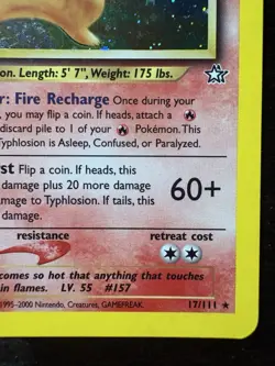 Typhlosion Holo 1st Edition Rare Card Neo Genesis 17/111 - Image 3