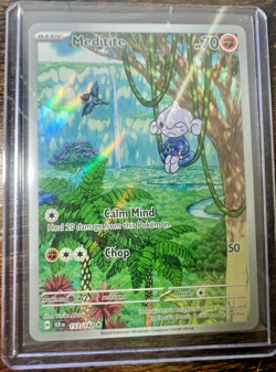 Meditite Illustration Rare SV07: Stellar Crown 153/142 NM RARE Pokemon Card - Image 1