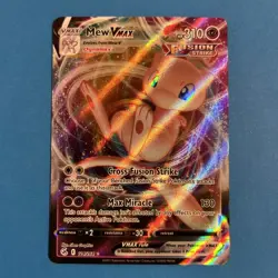 Pokemon TCG Fusion Strike Mew VMAX Ultra Rare Card 114/264 Near Mint - Image 1