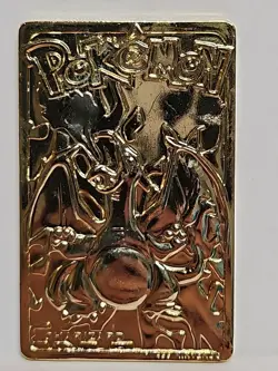 Pokemon 1999 Charizard 23K Gold Plated Trading Card Bar - Burger King Vintage - Image 1
