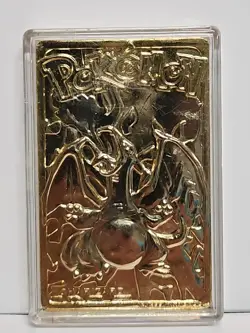 Pokemon 1999 Charizard 23K Gold Plated Trading Card Bar - Burger King Vintage - Image 3