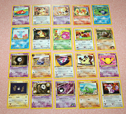 Vintage Lot 20 Non-Holo Pokemon Cards First Editions Team Rocket Gym Neo LP Mix - Image 3
