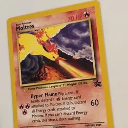 Pokemon Vintage Moltres WOTC Black Star Promo Near Mint Old School Promo Card - Image 2