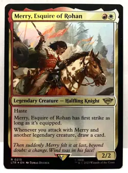 MTG Merry, Esquire of Rohan- Universes Beyond: The Lord of the Rings: - FOIL, NM - Image 1