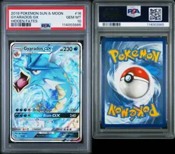2019 POKEMON SUN & MOON HIDDEN FATES #16 GYARADOS GX PSA 10 - Image 3