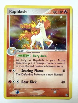 Rapidash 13/112 Holo Rare EX Fire Red Leaf Green Pokemon TCG Pack Fresh MINT! - Image 1