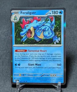 Feraligatr Holo Rare Water 2024 Temporal Forces Pokemon TCG Card 041/162 - Image 1