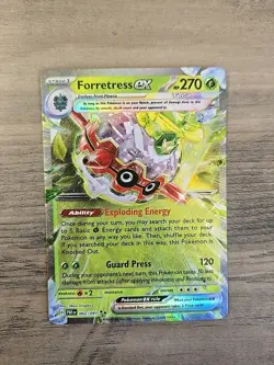 Pokemon TCG Forretress ex 002/091 Double Rare SV: Paldean Fates Holo NM - Image 1