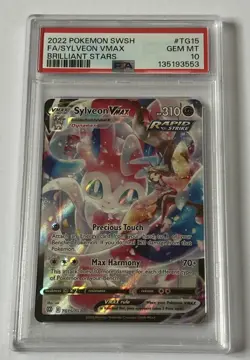 PSA 10 - Sylveon Vmax TG15/TG30 Pokemon Brilliant Stars Trainer Gallery GEM MINT - Image 3