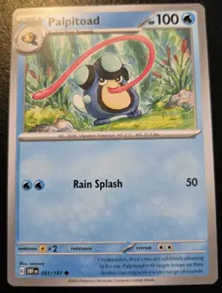 Palpitoad 051/197 Common Scarlet & Violet: Obsidian Flames Pokemon TCG - Image 1