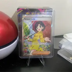 Pokemon Parasol Lady 238/182 Ultra Rare Full Art Holo SV04: Paradox Rift Trainer - Image 1