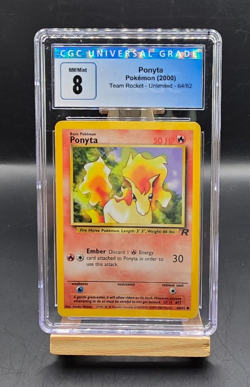 Pokemon Ponyta 2000 Team Rocket 64/82 CGC 8 - Image 1