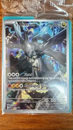 2026 N's Zekrom 031 MEP Ascended Heros ETB Promo Pokemon Center Stamp SEALED - Image 1