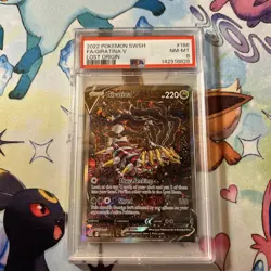 Pokemon 2022 Giratina V 186/196 Alt Art Lost Origin PSA 8 - Image 1